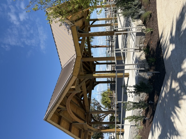 The new wooden pavilion at Fernandina Beach Waterfront Park