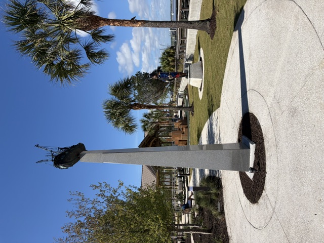 The new public plaza at the waterfront park